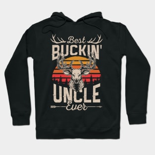 Retro Vintage Best Buckin' Uncle Hunting Gift For Hunter Hoodie